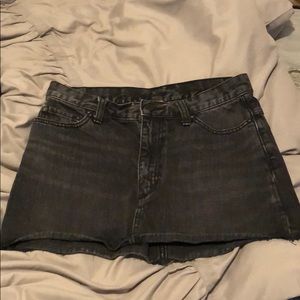 Black Free People Denim Skirt